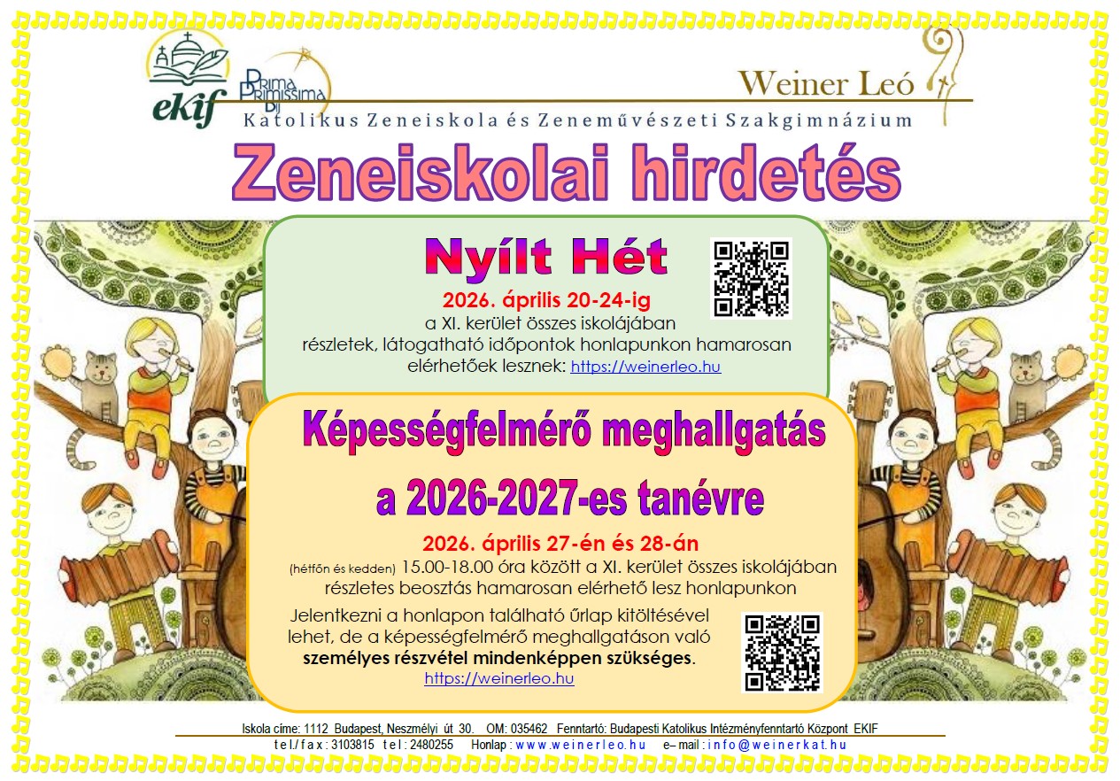 Zeneiskola beiratkozás